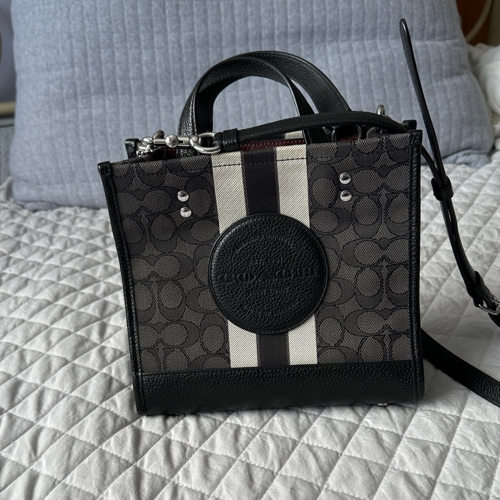 Coach Black and Gray Dempsey tote